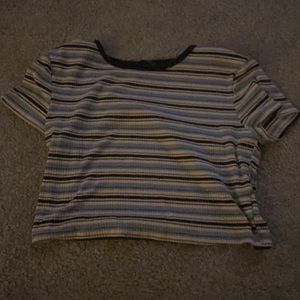 Striped crop tee